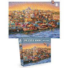 Neverland 3 Adet 1000 Parça Puzzle - Yıldızlı Gece ve Istanbul ve Istanbul Evenıng