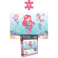 Neverland 4 Adet Puzzle - 24 P. Sevimli Prenses ve 50 P.deniz Kızı ve 100 P. Unıcorn ve 50 P. Sihirli Unıcorn