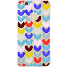 Printify Huawei P10 Lite ile Uyumlu 1mm Slim Fit Water Color 1 Baskılı Şeffaf Kılıf