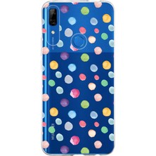 Printify Huawei P Smart Z ile Uyumlu 1mm Slim Fit Water Color 6 Baskılı Şeffaf Kılıf