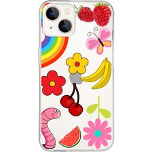 Printify Apple iPhone 13 Mini ile Uyumlu 1mm Slim Fit Water Color 5 Baskılı Şeffaf Kılıf