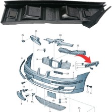 Gkl Seat Leon-Toledo Ön Tampon Braketi Sol 2000-2006 1M0807049B/1M0807183A
