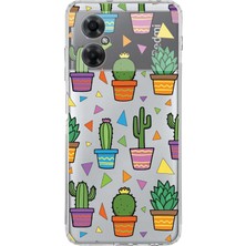 Printify Xiaomi Redmi Note 11R ile Uyumlu 1mm Slim Fit Water Color 4 Baskılı Şeffaf Kılıf