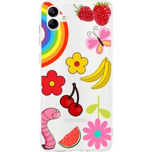 Printify Samsung Galaxy A05 ile Uyumlu 1mm Slim Fit Water Color 5 Baskılı Şeffaf Kılıf