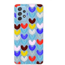 Printify Samsung Galaxy A72 ile Uyumlu 1mm Slim Fit Water Color 1 Baskılı Şeffaf Kılıf