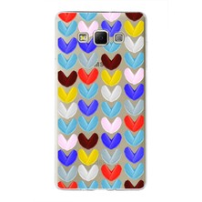 Printify Samsung Galaxy A7 ile Uyumlu 1mm Slim Fit Water Color 1 Baskılı Şeffaf Kılıf