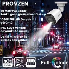 Provzen Dahua 3 Kameralı Fullcolor Ses Kayıtlı Güvenlik Kamerası