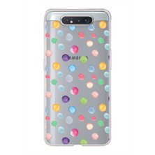 Printify Samsung Galaxy A80 ile Uyumlu 1mm Slim Fit Water Color 6 Baskılı Şeffaf Kılıf