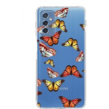 Printify Samsung Galaxy M52 ile Uyumlu 1mm Slim Fit Water Color 2 Baskılı Şeffaf Kılıf