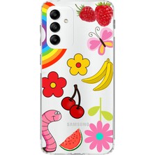 Printify Samsung Galaxy M23 ile Uyumlu 1mm Slim Fit Water Color 5 Baskılı Şeffaf Kılıf