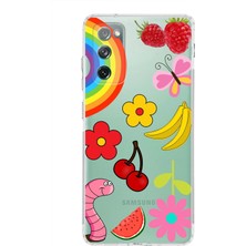 Printify Samsung Galaxy S20 Fe ile Uyumlu 1mm Slim Fit Water Color 5 Baskılı Şeffaf Kılıf