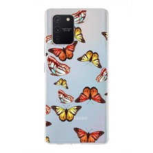 Printify Samsung Galaxy S10 Lite ile Uyumlu 1mm Slim Fit Water Color 2 Baskılı Şeffaf Kılıf