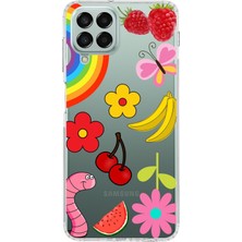 Printify Samsung Galaxy M33 ile Uyumlu 1mm Slim Fit Water Color 5 Baskılı Şeffaf Kılıf