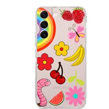 Printify Samsung Galaxy S22 ile Uyumlu 1mm Slim Fit Water Color 5 Baskılı Şeffaf Kılıf