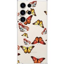 Printify Samsung Galaxy S24 Ultra ile Uyumlu 1mm Slim Fit Water Color 2 Baskılı Şeffaf Kılıf