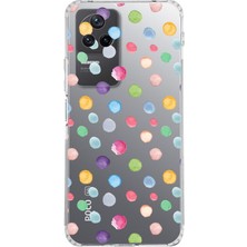 Printify Xiaomi Poco F4 ile Uyumlu 1mm Slim Fit Water Color 6 Baskılı Şeffaf Kılıf