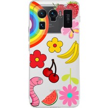 Printify Xiaomi Mi 11 Ultra ile Uyumlu 1mm Slim Fit Water Color 5 Baskılı Şeffaf Kılıf