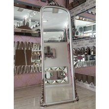 Ayna Denizi Matmazel Silver Model Gümüş Renk Dekoratif Ayaklı Boy Aynası