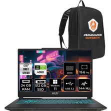 Msı Cyborg 15 Intel Core I7-13620H 24GB 512GB SSD RTX4060/8GB 15.6" Fhd 144Hz W11P Taşınabilir Bilgisayar A13VF-893XTR & Per4 Çanta A13VF893XTRP392