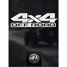 Hfz Works Off Road 4 x 4 Oto Sticker Bagaj Sticker Araç Yazı Oto Sticker