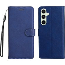 Mays Home1 Kart Yuvası ile Samsung Galaxy S24 Fe Yüksek Kalite Deri Için Flip Case (Yurt Dışından)