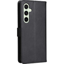 Mays Home1 Kart Yuvası ile Samsung Galaxy S24 Fe Yüksek Kalite Deri Için Flip Case (Yurt Dışından)