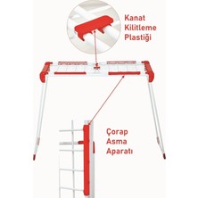 Devecioğlu Kırmızı Harbinger Mm082 Linda Çamaşır Kurutma Askısı *Ekstra Uzun, *Ekstra Geniş Metal