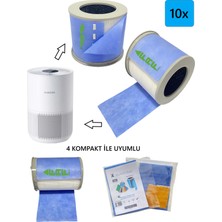 FAF Filtre Xiaomi Smart Air Purifier 4 Kompakt ile Uyumlu Toz Tutucu Ön Filtre 10 Adet