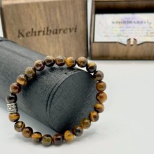Kehribarevi Ereğli Kaplangözü (Özgüven, Cesaret, Ticaret Taşı) Doğaltaş Unisex Bileklik