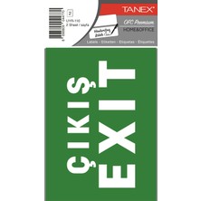 Tanex UYR 110 Acil Çıkış Etiketi 2'li Paket