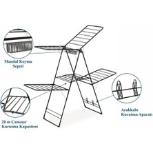 Devecioğlu Siyah Harbinger Double Black Çamaşır Kurutma Askısı Metal