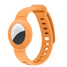 Sneezy Apple Airtag Yüksek Kaliteli Anahtarlık ve Bileklik Kılıfı 360 Tam Koruma Silikon Kordon