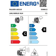 Falken 195/65 R15 91H Euroall Season As210 Oto Dört Mevsim Lastiği ( Üretim Yılı: 2024 )