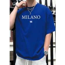 Amor Man Büyük Beden Özel Tasarım Milano Baskılı Oversize Pamuk Ter Tutmayan Şık Erkek Battal T-Shırt