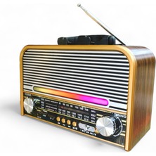 ROYALTREND Nostaljik Trend Rgb Işıklı Tasarım Radyo Bluetooth Özellikli Nostalji Radyo