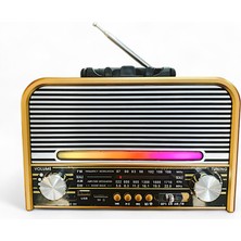 ROYALTREND Nostaljik Trend Rgb Işıklı Tasarım Radyo Bluetooth Özellikli Nostalji Radyo