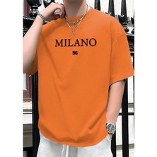 Amor Man Büyük Beden Özel Tasarım Milano Baskılı Ter Tutmayan Pamuk Battal Şık Erkek T-Shırt