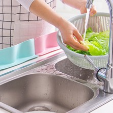 Durgunstore Vantuzlu Kauçuk Sıvı Su Sızdırmaz Izalasyon Mutfak Banyo Duş Bariyeri Lavabo Kenar Tutucu Set (K246)