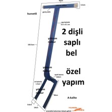 Saplı 2li Bel Karadeniz Bel Çapa Toprak Belleme 2 Diş Depli Bel Tutamaklı Tarla Havalandırma Beli