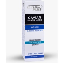 Softto Plus Havyar Yaşlanma Karşıtı Yağ Kontrol ve Dengeleyici Siyah Maske 100ML