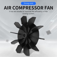 Faith Yedek 0.5" Iç Delik 10 Pervane Hava Kompresörü Motor Fan Pervanesi Siyah (Yurt Dışından)