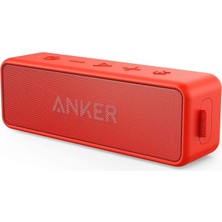 Anker Soundcore 2 Bluetooth Hoparlör - 12W Stereo Ses - IPX5 Suya Dayanıklılık - 24 Saate Varan Şarj - Kırmızı - A3105 (Anker Türkiye Garantili)