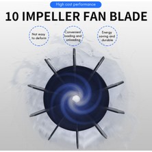 Faith Yedek 0.5" Iç Delik 10 Pervane Hava Kompresörü Motor Fan Pervanesi Siyah (Yurt Dışından)