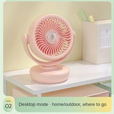 Faith Gece Aydınlatması Üç Hızlı USB Fan ile Asılabilir Pembe (Yurt Dışından)