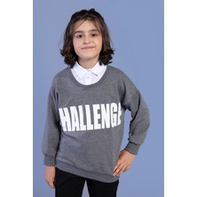 Toontoy Club Erkek Çocuk Baskılı Gömlek Yaka Sweatshirt