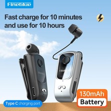 Fineblue F920 Bluetooth Kulaklık, Yaka Klipsi, Geri Çekme Teli, Titreşim, 2024 Yeni Sürüm (Yurt Dışından)