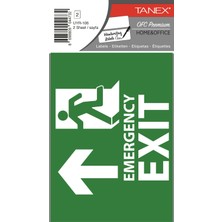 Tanex UYR 106 Acil Çıkış Etiketi 2'li Paket