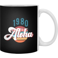 Fizello Retro Vintage Summer Aloha 1980 Beyaz Kupa