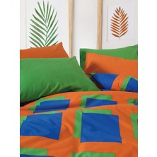 Cozy Home Popping Colors Çift Kişilik Lastikli Çarşaflı Nevresim Takımı Venus Mavi