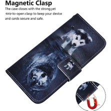 Mays Shop IPhone 15 Için Flip Case Artı Pu Deri Manyetik Kapatma Boyalı Cüzdan (Yurt Dışından)